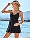 Charmo Maternity Swimsuit One Piece for Women Pregnancy Bathing Suit Scalloped Maternity Swimwear with Bottom 2026 Black