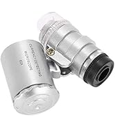 Mini microscoop zakloep, 60x loep vergrootglas met LED-licht voor kinderen, studenten en professi...