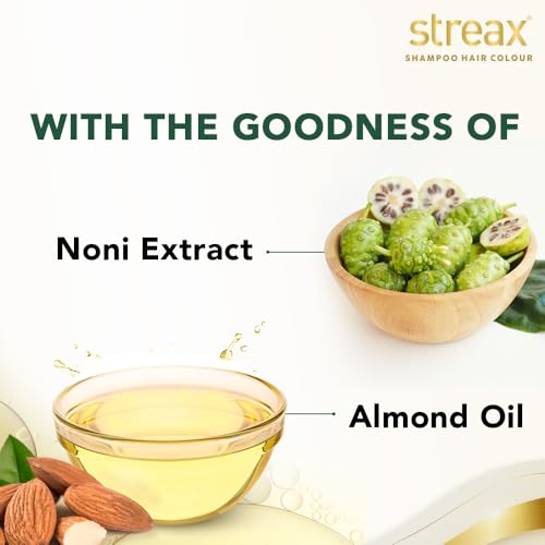 Image of Streax Shampoo Hair Colour, 60 ml - Natural Black, Easy DIY- Squeeze Pack