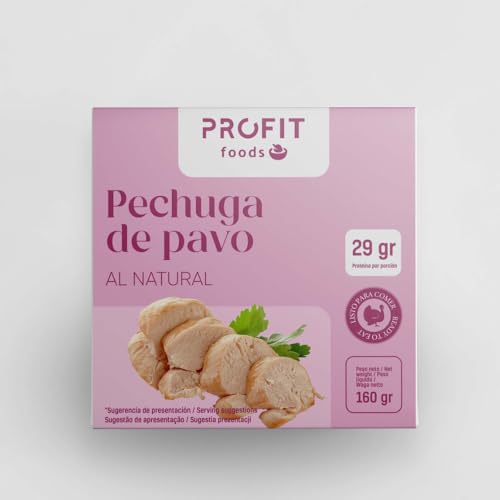 PROFIT - Pechuga de Pavo al Natural - 160 gr - Deliciosa Fuente de Proteínas