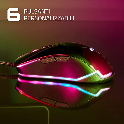 Gaming Mouse ESG M3 Neon (Mirror Effect, USB braided cable, RGB LED light, 7200 DPI) - Mouse gaming - Immagine 5