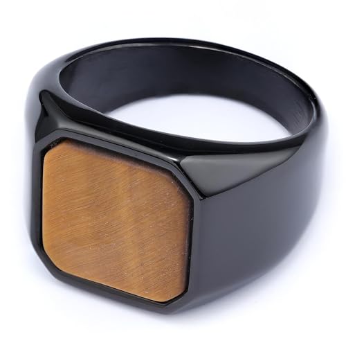 Anneaux de mode pour hommes et femmes bague noire n° 11