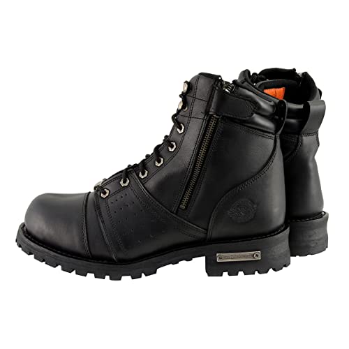 Image of Milwaukee Leather Men's Leather Lace-Up Riding Boots - Motorcycle Biker Footwear for Street & Daily Wear