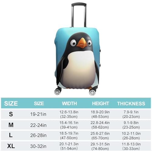 Housse de bagage lavable imprimé pingouin XL pour valise - 2