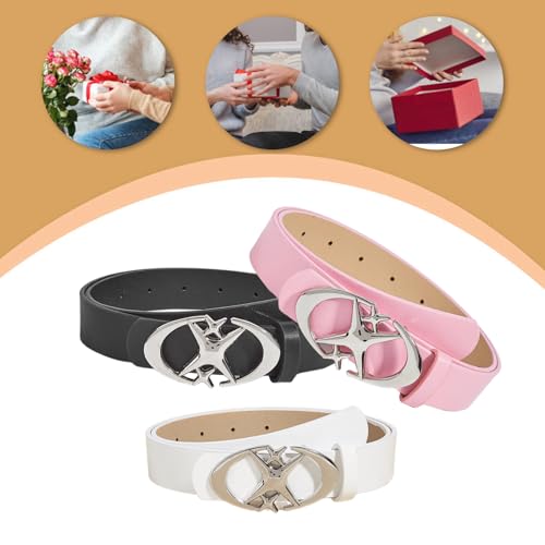 Vintage PU Belt For Women Star Buckle Belt Lady Narrow Waistband Aesthetic Waist Belt For Girl Jeans Shorts Dress Belt4