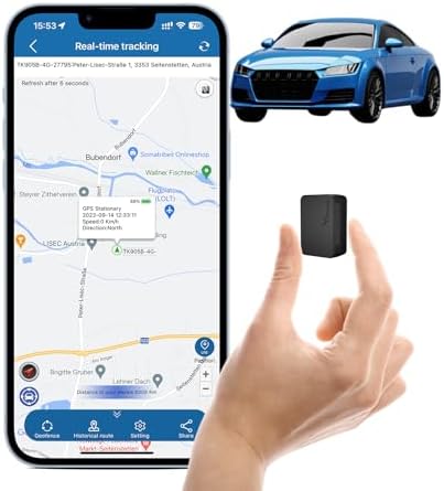 TKMARS TK903 Mini GPS Tracker - 60 Day Battery Magnetic Car Tracker With Real-Time Tracking