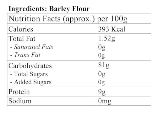 Image of S Siddhagiri's SATVYK THE HEALTH re STORE Barley Flour (1kg) - 100% Whole Barley Atta | Stone Grounded | Rich In Fibre & Protein | Soft Fluffy Rotis | Freshly Grounded