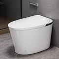 AKNIRL Smart Toilet, Smart Toilet with Bidet Built-in, Heated Seat, Booster Pump, Auto Flush, Warm Water, Air Dryer, Deodorization, Night Light, Modern Smart Toilets for Bathrooms, White,Y001SP