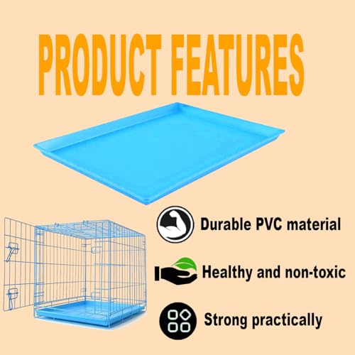 Image of Jainsons Pet Products Replacement Tray for Pet cage, Dog Crate, Dog Kennel, Dog Cage Replacement Tray, Plastic Bottom Pan Floor Liners for Pet Cages Crates Kennels Dogs Cat (24 INCH, Blue)