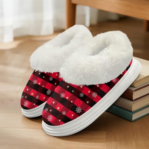 Comfortable House Shoes for Women Fleece-Lined Comfy Fuzzy House Slippers for Women Warm Womens Winter Slippers2