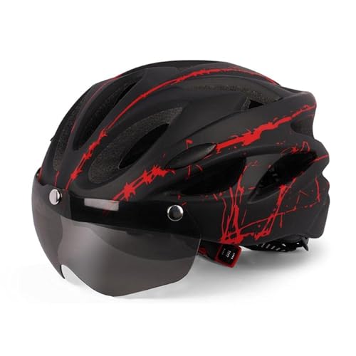 xiaowang Hahepo - Capacete de bicicleta de estrada com viseira magnética, respirável, para patinagem, scooter, patins, longboard, BMX