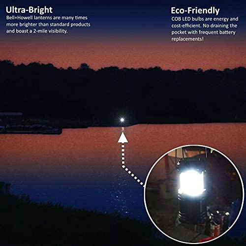 Bell + Howell Taclight Led Lantern 8" With Magnetic Base Portable Super Bright Light Led Collapsible Camping Light And Outdoor Torch, For Emergency Survival Lamp During Storms, Power Outages #TOP3