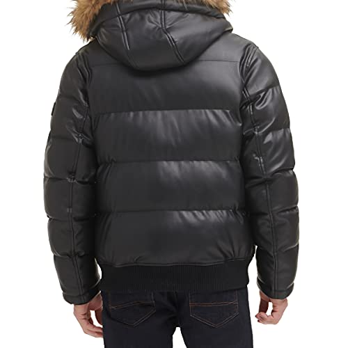 Tommy Hilfiger mens Lightweight Quilted Faux Leather Puffer Jacket3