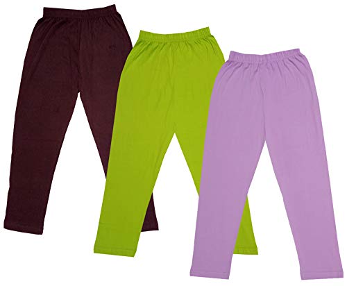 Image of indi weaves Girls Super Soft Cotton Solid Capri Pants Pack of 2
