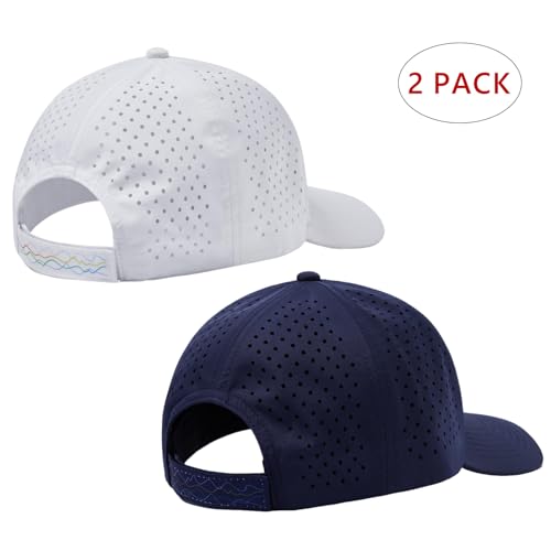 Image of UPF 50+ Performance Water Resistant Baseball Cap Lightweight Breathable Hat Golf Running Boat Hiking for Men Women