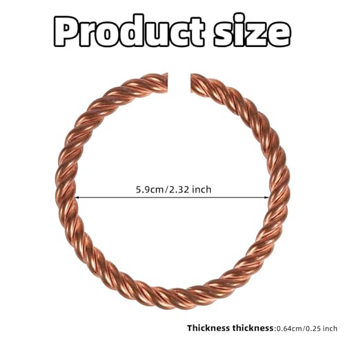 Tensor Bracelet, Adjustable Open Design Handmade Solid Copper Twisted Bangle Pure Copper Tensor Ring Bracelet Health Jewelry Gift Women Men2
