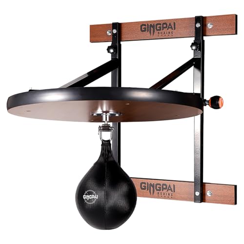 Speed Bags Platform for Boxing, Adjustable Height SpeedBag Stand,Speed Punching Bag Kit 1.38 Inches Thick Wooden Swiveling Speed Bag Platform for Gyms, Boxing Gyms, Martial Arts Gyms, and Domestic Use