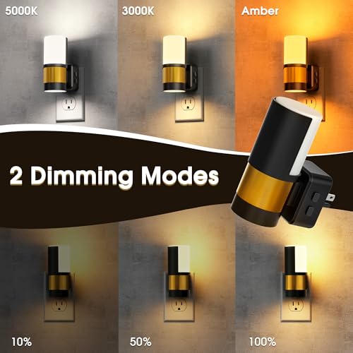 Image of Briignite Night Lights Plug into Wall 2 Pack Dimmable 3CCT Night Light