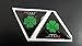 Kit 2 Stickers Etiquetas 3D RESINATI Alfa Romeo CUADRIFOGLIO JTDM A-148 (Green 6 cm)