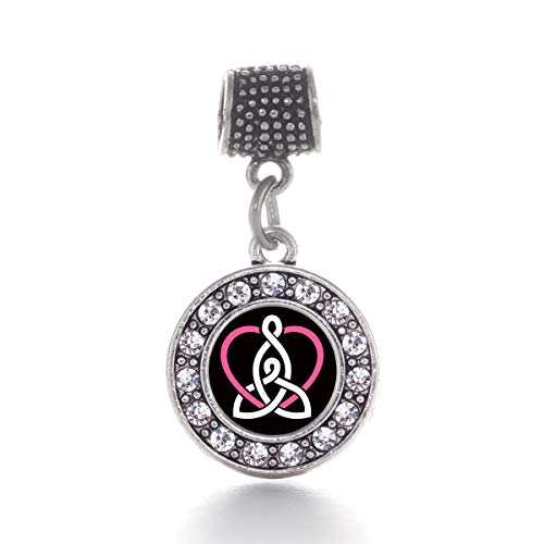 Abalorio para pulsera de plata y circonitas cúbicas Inspired Silver circular