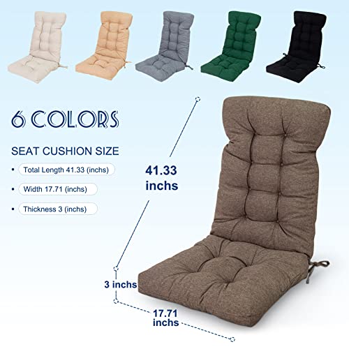 Rofielty Rocking Chair Cushion，Tufted Rocking Chair Cushions Indoor/Outdoor, All In One Non-Slip Adirondack Chair Cushion, Suitable For Rocking Chair Cushions In Nursery/High Back/Office (Cream) #TOP1