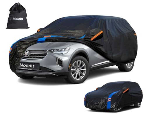 Image of Custom Fit SUV Car Cover for Buick Envision (2015-2026), Upgraded Waterproof All Weather Outdoor Auto Cover with Driver Door Zipper & Mirror Pockets, UV /Snow /Dust Protection