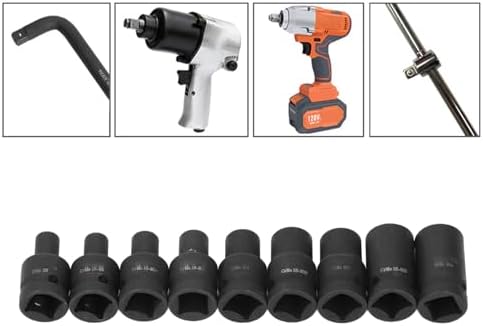 Fabater Tap Socket Wrench Set, 9 Piece Adjustable Tap Holders, 1/2 Adapter for Electric Pneumatic Hand Wrench, M6, M8, M10, M14, M20, M22, M24