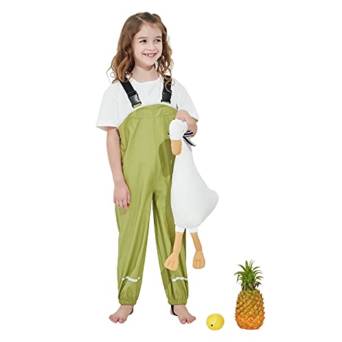 Image of Kids Unisex Rain Pants, Green, Size 2-9 Years