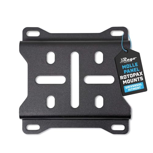 Rago Fabrication Universal Molle Panel RotopaX Mount - Compatible with All RotopaX Tank Sizes, Low Profile Universal Fit, Mounting Hardware Included, Hammer Black, Made in USA