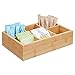 Produktbild mDesign Aufbewahrungsbox aus Holz  offener Sortierkasten mit 6 Fächern für Teebeutel, Zucker, Salz, Pfeffer und Kaffee  praktische Teekiste aus Bambusholz  bambusfarben