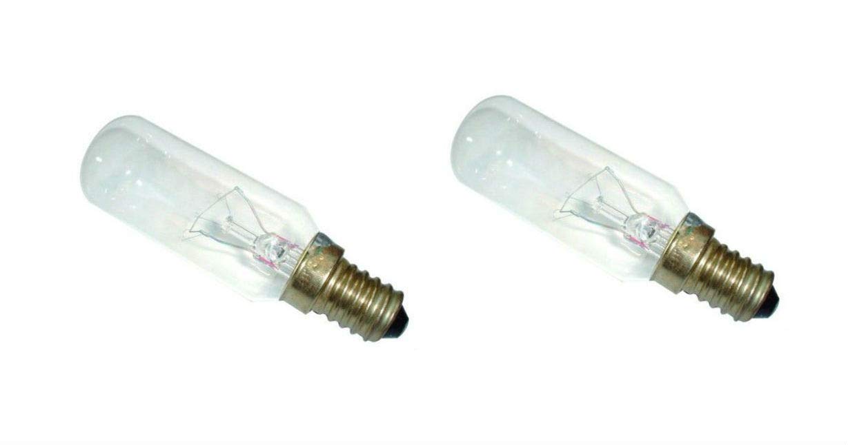 Find A Spare Clear 2 Pack Universal 40W E14 Cooker Hood Oven Appliance Lamp Bulb, 220V - 240V, T25