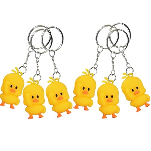 Petits porte-clés amusant,porte-clés en forme de canard,Pendentifs Canard Jaune,Pendentif à Breloques Canard en Résine,pour Collier Boucle d'oreille Porte-Clés...