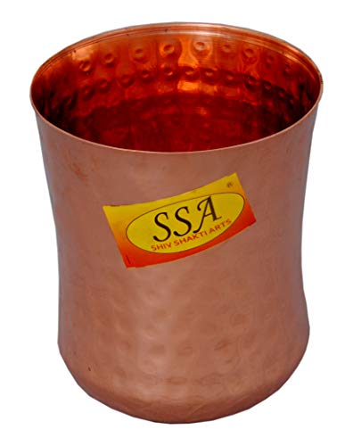 Set de 6 vasos de cobre puro 300 ml diseño vintage miniatura 2