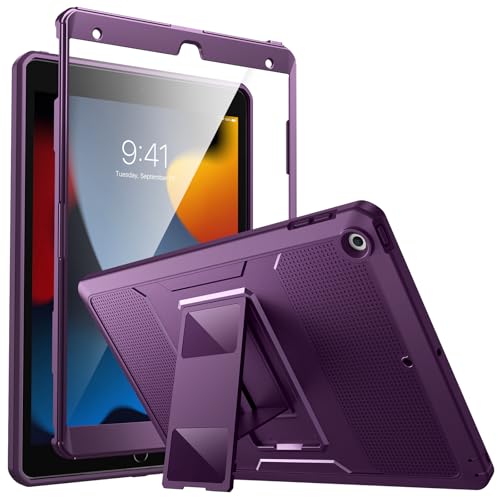 MoKo iPad 10.2 Case 2021/2020/2019 Shockproof Dark Purple