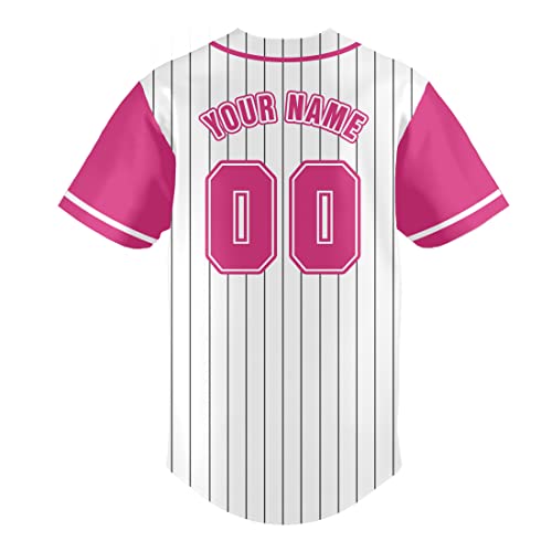 Custom Men Women Youth Pinstripe Baseball Jersey Hip Hop Shirts Personalized Name Number S-7X6 miniatura 3