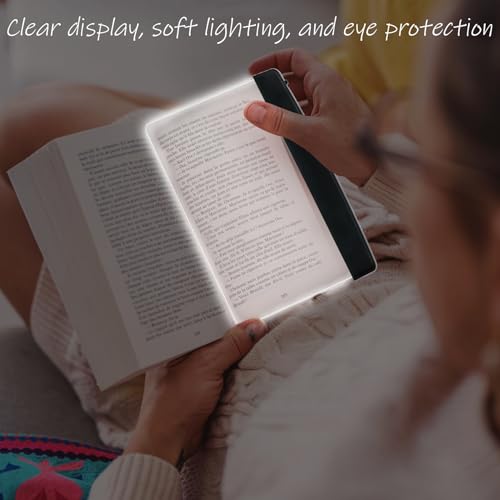 Luyuttn Lámpara de Lectura, Luz Plana para Libros, LED Luz de Lectura de Iluminación de Panel Plano, para Lectores Noche, E-Reader, Tablet, Estudio, Cama, Libro, Viaje - imagen 5