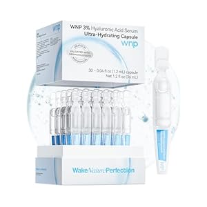 WNP Hyaluronic Acid Serum 3% for Face with 4D Multi-Layer Hydration | Ultra Hydrating Anti-Aging Serum | Moisturizer for Dry & Sensitive Skin | Pre-Makeup Skincare | Single-Use Vials 30PCS