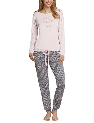 Preisvergleich Produktbild Schiesser Damen Anzug lang Zweiteiliger Schlafanzug, Rot (Rosé 506), 42