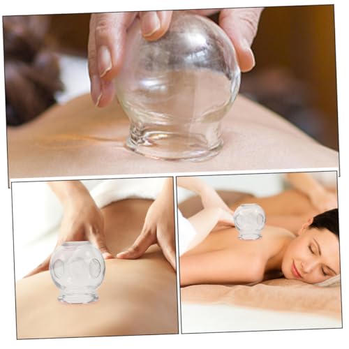 Juego de 5 ventosas de vidrio para terapia de ventosaterapia, masaje de vacío para alivio muscular corporal, terapia tradicional china con excelente conductividad térmica y diseño versátil miniatura 3