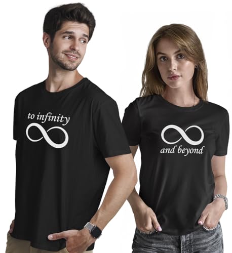 Image of INDISSH Couple Love Printed Matching 100% Cotton Tshirt for Men and Women - CPN-Infinity