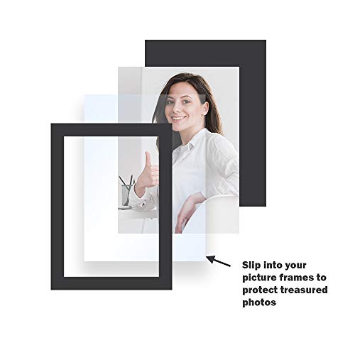 Image of Performore 10 Pack of 8x10 Inch Plexiglass Sheet with Protective Film, 0.04 inch (1mm) Thick PETG Panels, Clear Acrylic Plastic Sheet - Picture Frame Glass Replacement, Flexible Acrylic Sheet