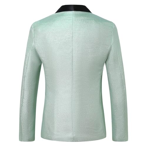 Men's Suit Jacket Fashion Glitte Slim Fit Shawl Collar Business Casual Blazer Tops Wedding Party Blazer Clubwear2