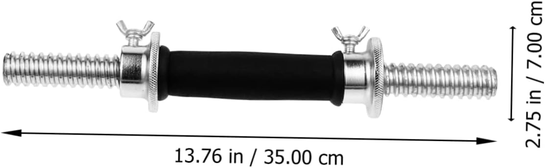 YARNOW 1Pc Electroplated Dumbbell Bar with Skid Grip Barbell Replacement Rod for Household Fitness Equipment and Resistant Design