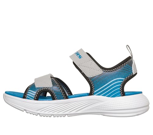 Basket Skechers Garçon Microspec-Splash en taille 27.5 EU gris et bleu - 5