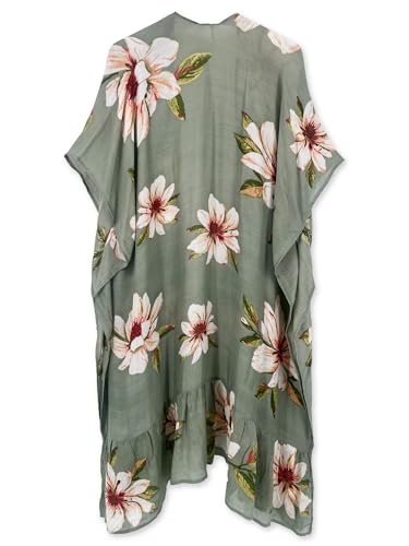 Image of Spicy Sandia Kimonos for Women Floral Beach Cover Up Loose Swimsuit Bathing Suit Coverup Cardigan for Summer Swimwear