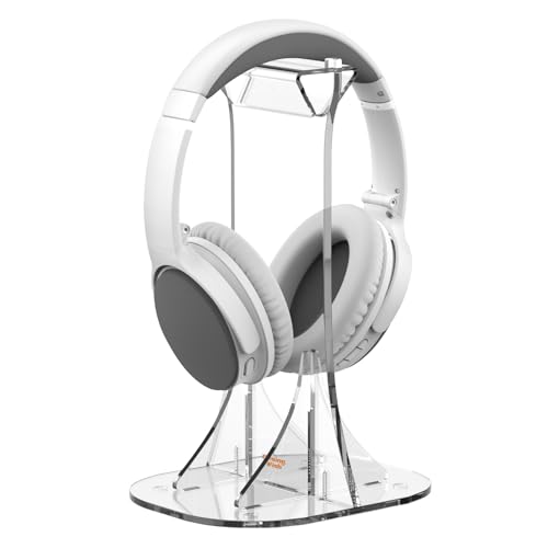 Desing Wish Acrylic Headphone Stand for Desk Non-Slip Universal Headphone Holder Gaming Headset Stand Headset Hanger for All Headphones Size