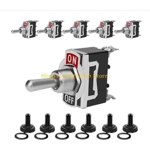 Interrupteur à bascule 12V 250VAC étanche à 2 broches pour auto - 4