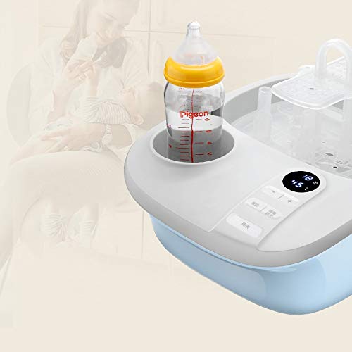Bebedero biberón de Leche para bebé con secador de Leche Calentador Tres en uno Multifuncional Olla de Vapor para bebé Dos en uno