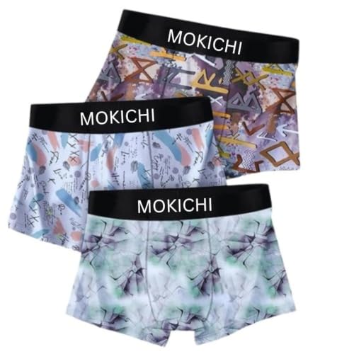 Image of Men's Printed Boxer Briefs Pack of 3 | Soft Stretch Trunks Underwear for Men | Breathable, Comfortable,