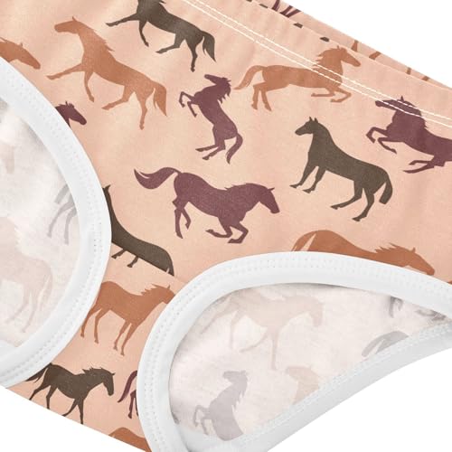 Little Girls Horse Underwear Soft Cotton Kids Panties in Sizes 2/3t, 4t, 5t, 6 and 84